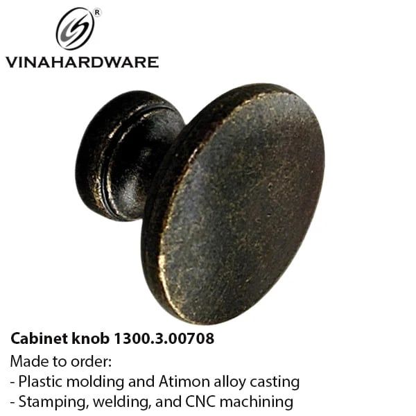 Núm Tay Nắm Tủ Tròn – Mã 1300.3.00708 – Phong Cách Đồng Cổ Điển