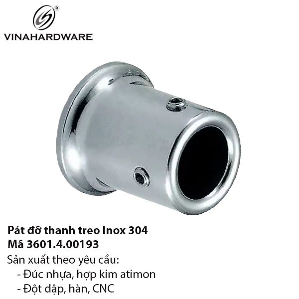 Pát đỡ thanh treo tròn Inox 304 Vinahardware – Mã 3601.4.00193