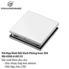 Pát Kẹp Nối Kính Phẳng Inox 304 – Mã 6500.4.00135