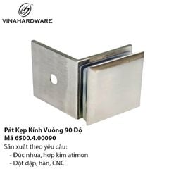Pát Kẹp Kính Tường 90 Độ Inox 304 – Mã 6500.4.00090