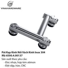 Pát Kẹp Kính Nối Góc Inox 304 – Mã 6500.4.00137