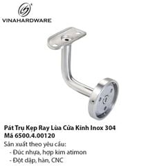 Pát Trụ Kẹp Treo Ray Kính Lùa Inox 304 – Mã 6500.4.00120