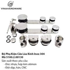 Bộ phụ kiện cho cửa lùa kính - Mã 5100.2.00130