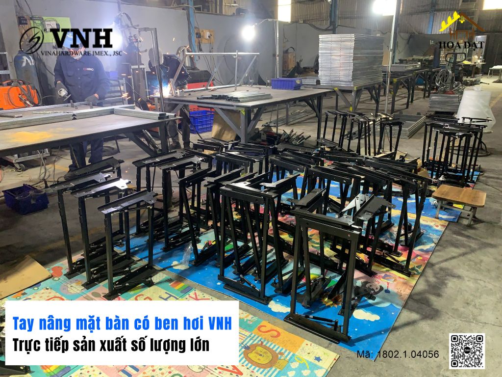 Tay nâng mặt bàn 50kg, có khóa cài Vinahardware