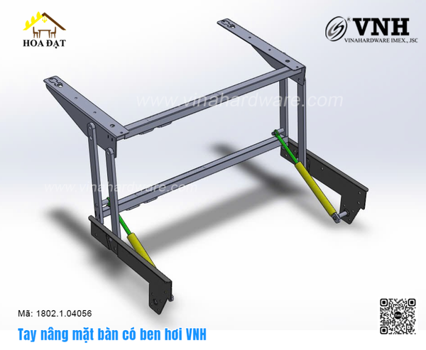 Tay nâng mặt bàn 50kg, có khóa cài Vinahardware