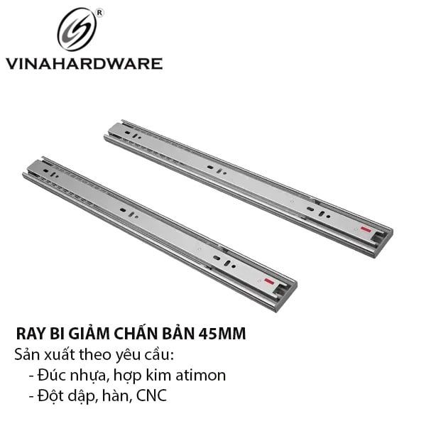 Ray trượt bi 3 tầng giảm chấn