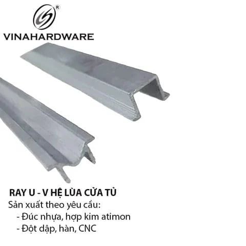 RAY NHÔM CỬA LÙA TREO RÃNH U – V