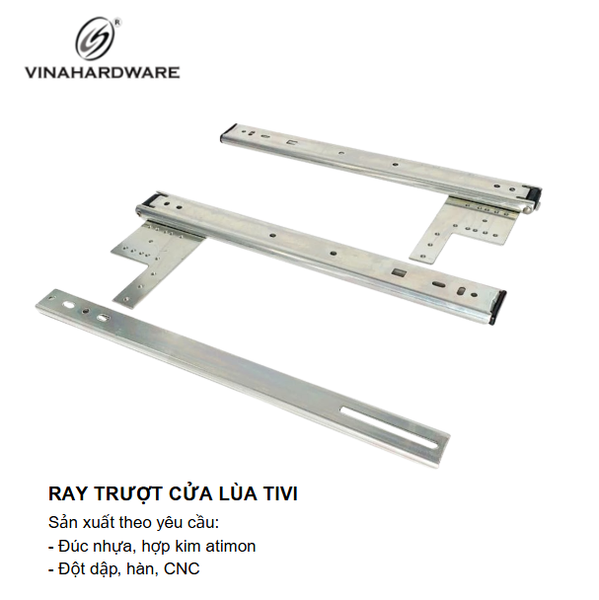 Ray trượt giấu cánh cửa tủ - Mã 1180.2.10550