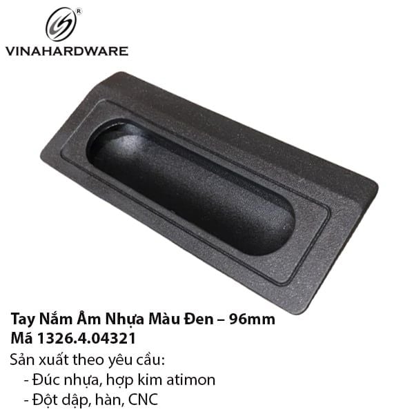 Tay Nắm Âm Nhựa Màu Đen 96mm - 1326.4.04321