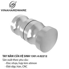 Núm Tay Nắm Cửa Inox 304 – Mã 1301.4.02212 – Dành Cho Cửa Nhà Vệ Sinh