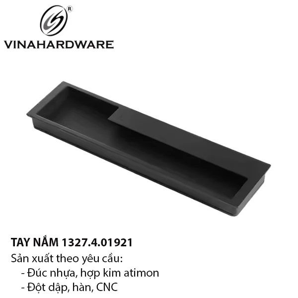 Tay Nắm Âm Nhôm Đen Mờ – Dạng Gọn Gàng – Mã 1327.4.01921