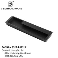 Tay Nắm Âm Nhôm Đen Mờ – Dạng Gọn Gàng – Mã 1327.4.01921