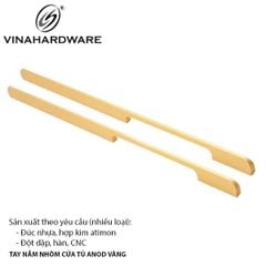 Tay Nắm Tủ Nhôm Anod Vàng – Dòng Cao Cấp – Mã 1316.4.40497