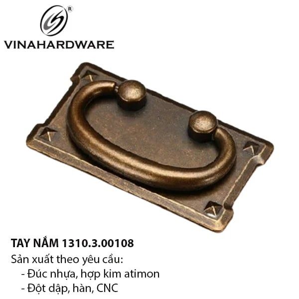 Tay Nắm Ngăn Kéo Đồng Giả Cổ – 96x52mm – Mã 1310.3.00108