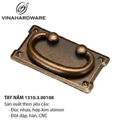 Tay Nắm Ngăn Kéo Đồng Giả Cổ – 96x52mm – Mã 1310.3.00108