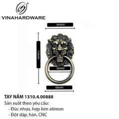 Tay Nắm Cổ Điển Hình Sư Tử –  Mã 1310.4.00888