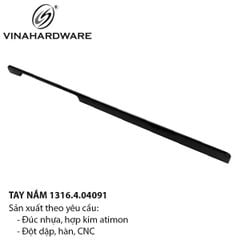 Tay Nắm Tủ Nhôm Màu Đen Loại Nặng 1316.4.04111