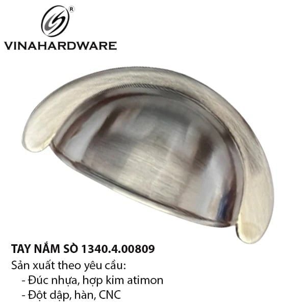 Tay Nắm Sò Inox Mạ Nikel Mờ – Mã 1340.4.00809 – Vinahardware
