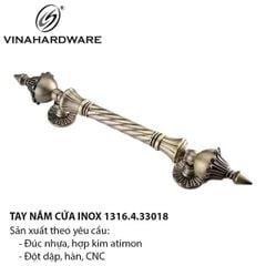 Tay Nắm Cổng Mạ Đồng Cổ 330mm – Mã 1316.4.33018