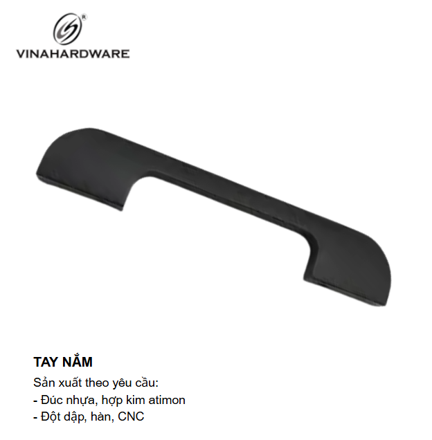 Tay Nắm Tủ Nhôm Màu Đen Loại Nặng 1316.4.04111