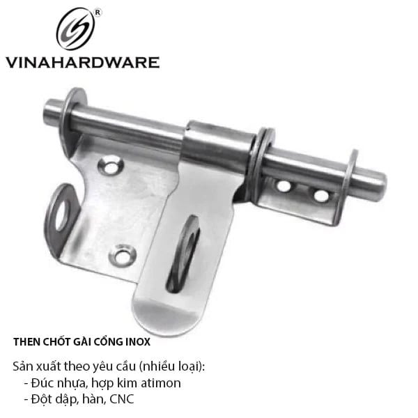 Then gài cửa inox 3 kích thước – Vinahardware 5401.4.00072