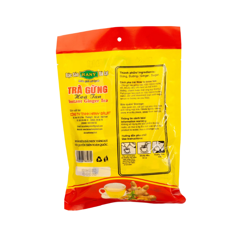 Trà Gừng Hòa Tan HANY Bịch 250g - Bột trà gừng