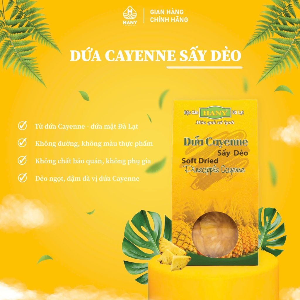 Dứa Cayenne sấy dẻo 180g
