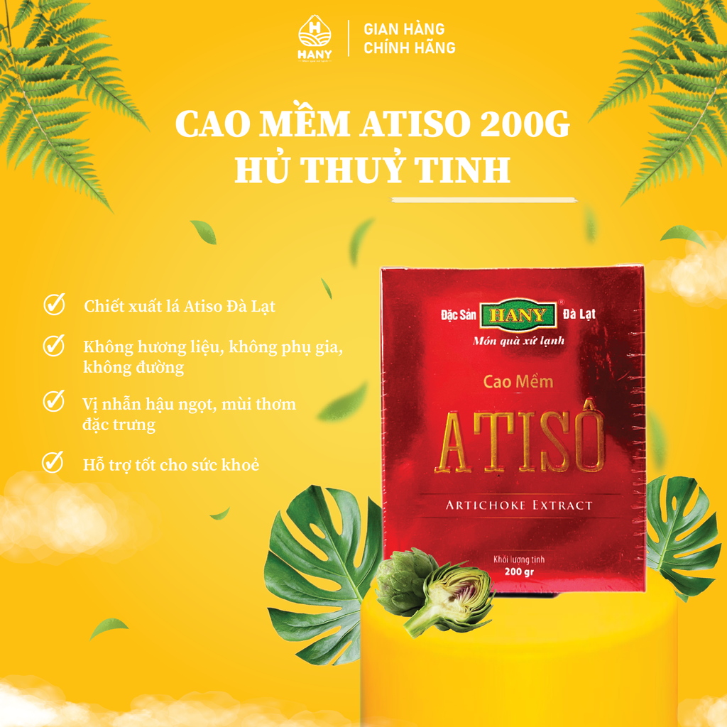 Cao Atiso HANY - Cao mềm Atiso hủ thuỷ tinh 200g