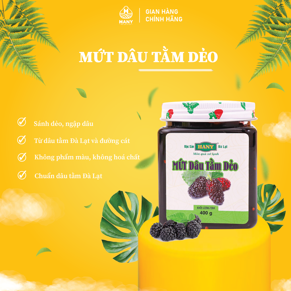 Mứt dâu tằm dẻo HANY hủ 400g