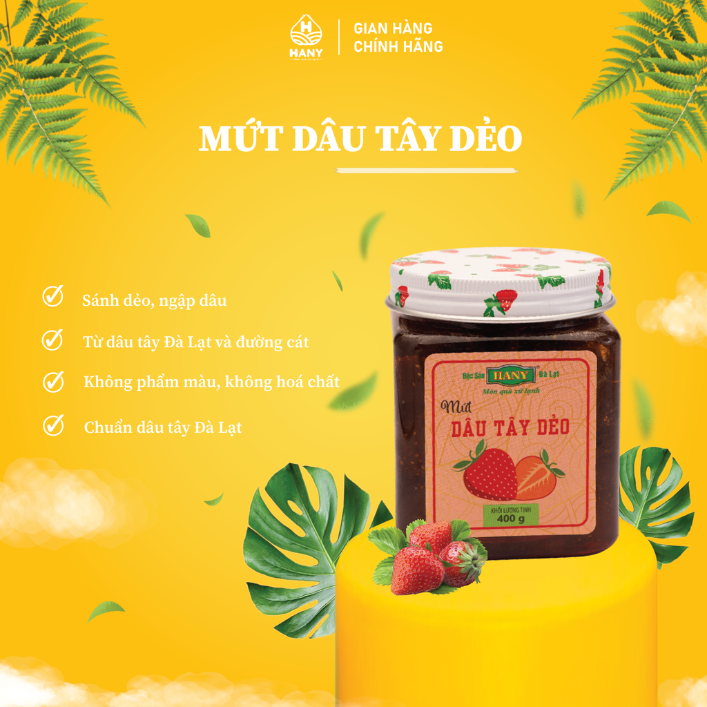 Mứt dâu tây dẻo HANY 400g