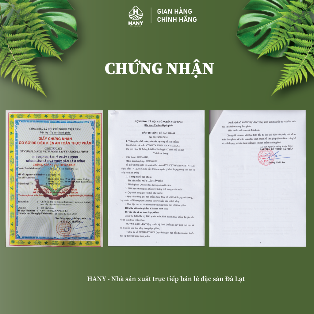 Mứt dâu tây dẻo HANY 400g