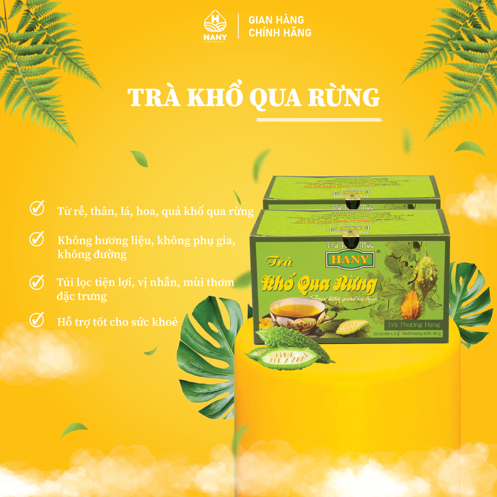 Trà Khổ Qua Rừng túi lọc HANY - Hộp 20 túi lọc