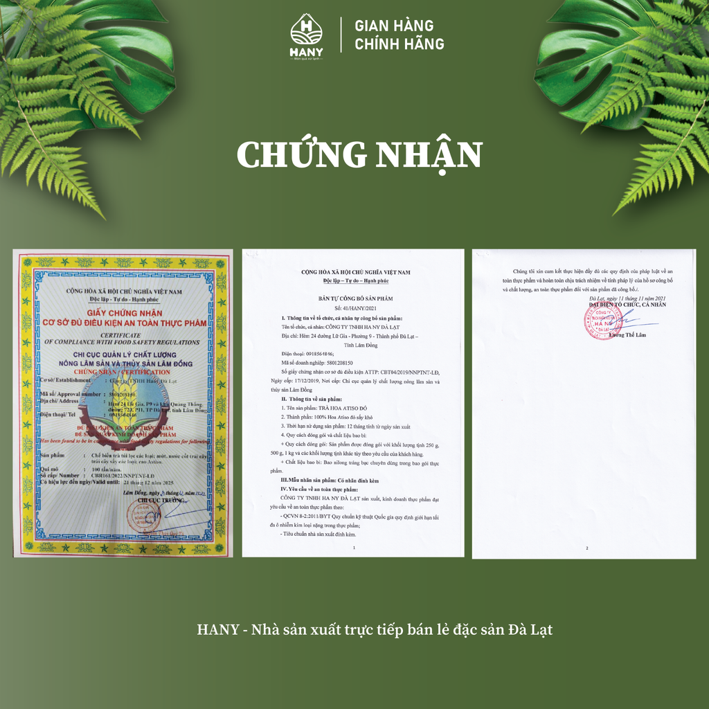 Trà Hoa Atiso đỏ sấy HANY - Trà hoa bụp giấm