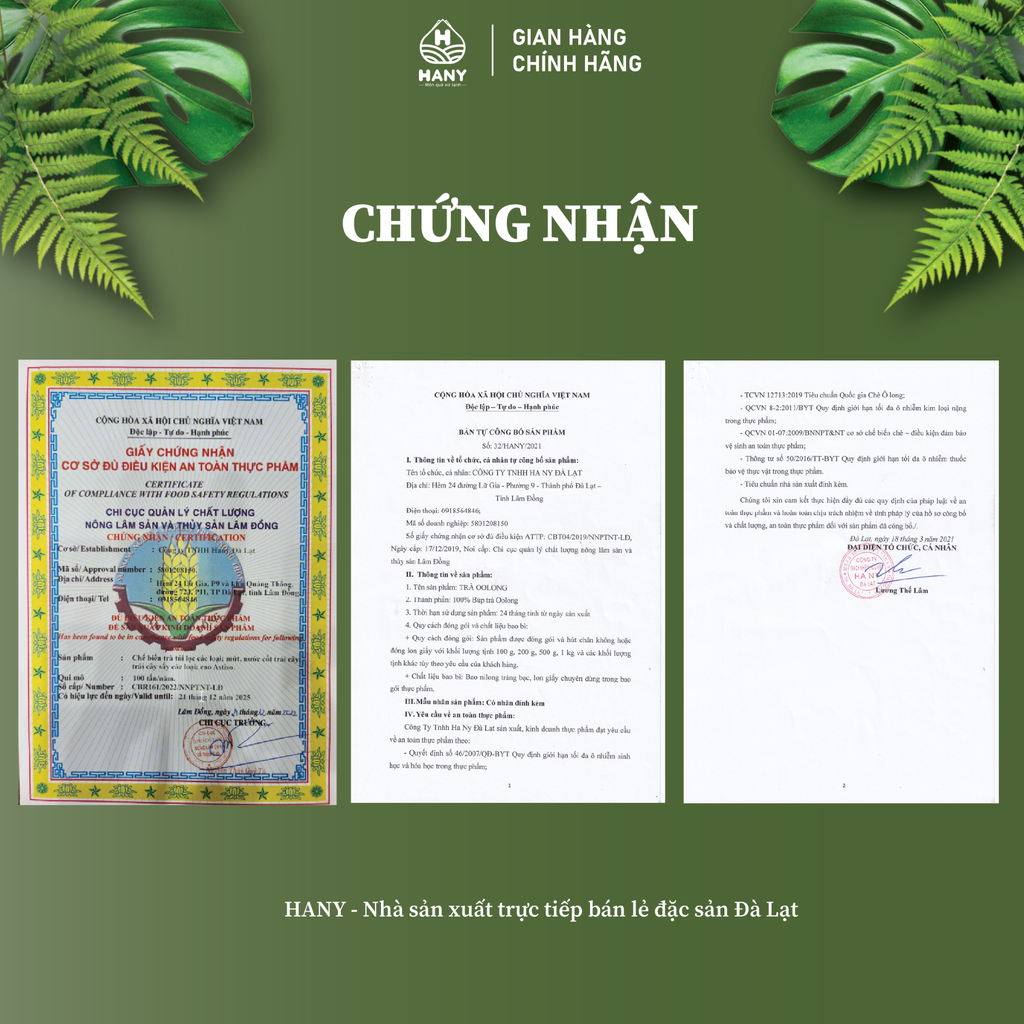 Trà Oolong HANY gói 100g - Trà Ôlong Cầu Đất