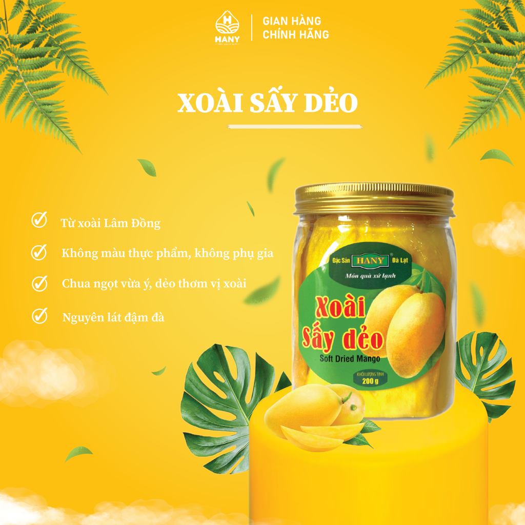 Xoài sấy dẻo HANY hủ 200g
