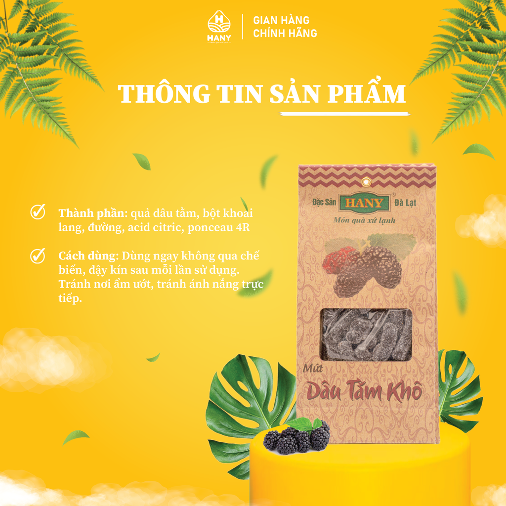 Mứt dâu tằm khô gói giấy 200g
