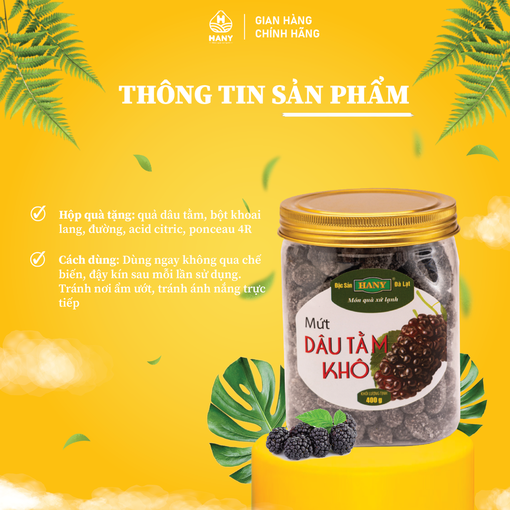 Mứt dâu tằm khô 400g