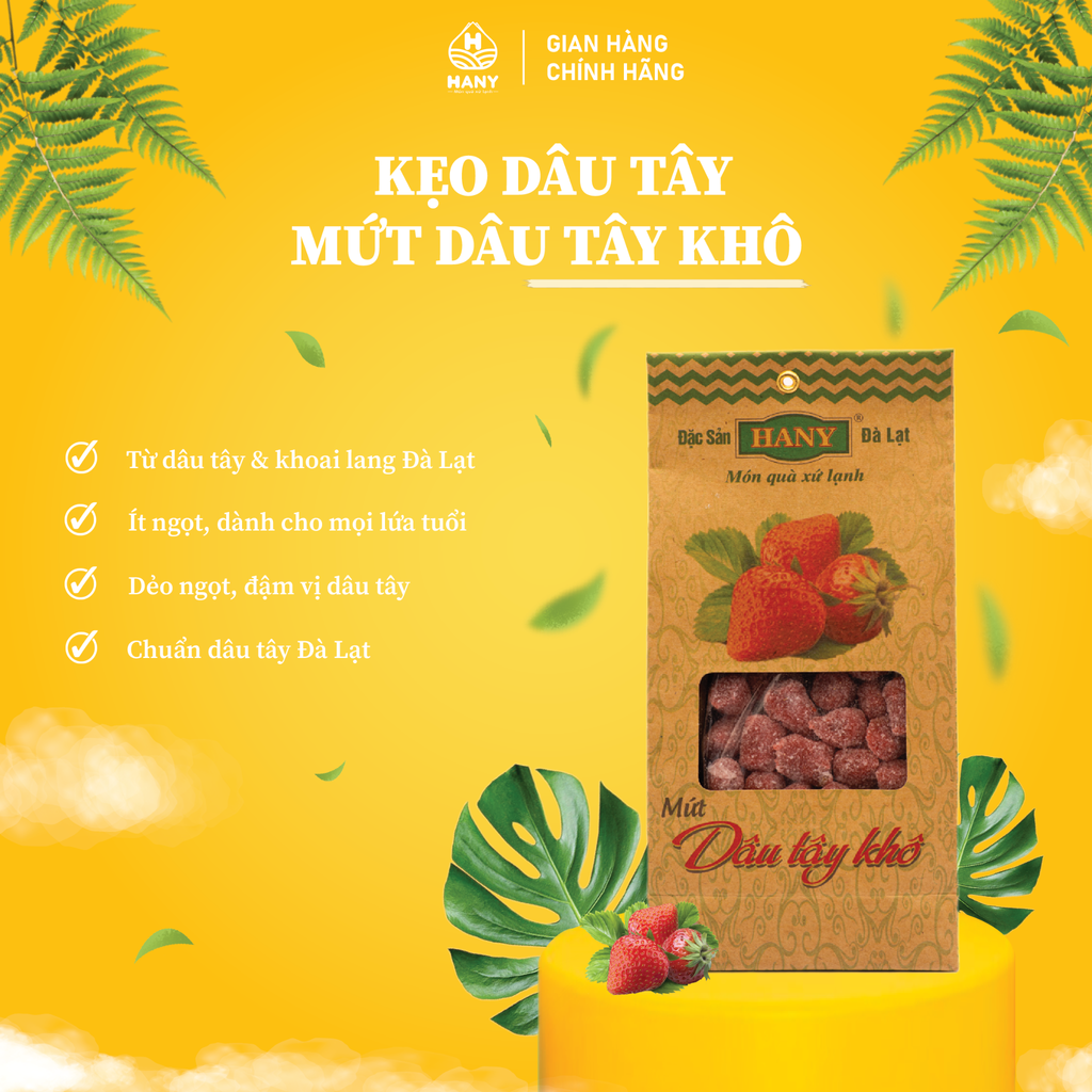 Mứt dâu tây khô gói giấy 200g