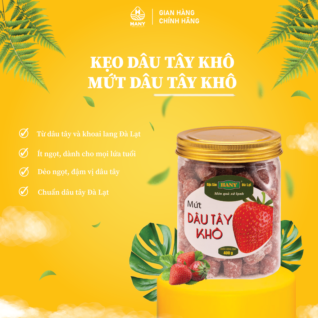 Mứt dâu tây khô 400g