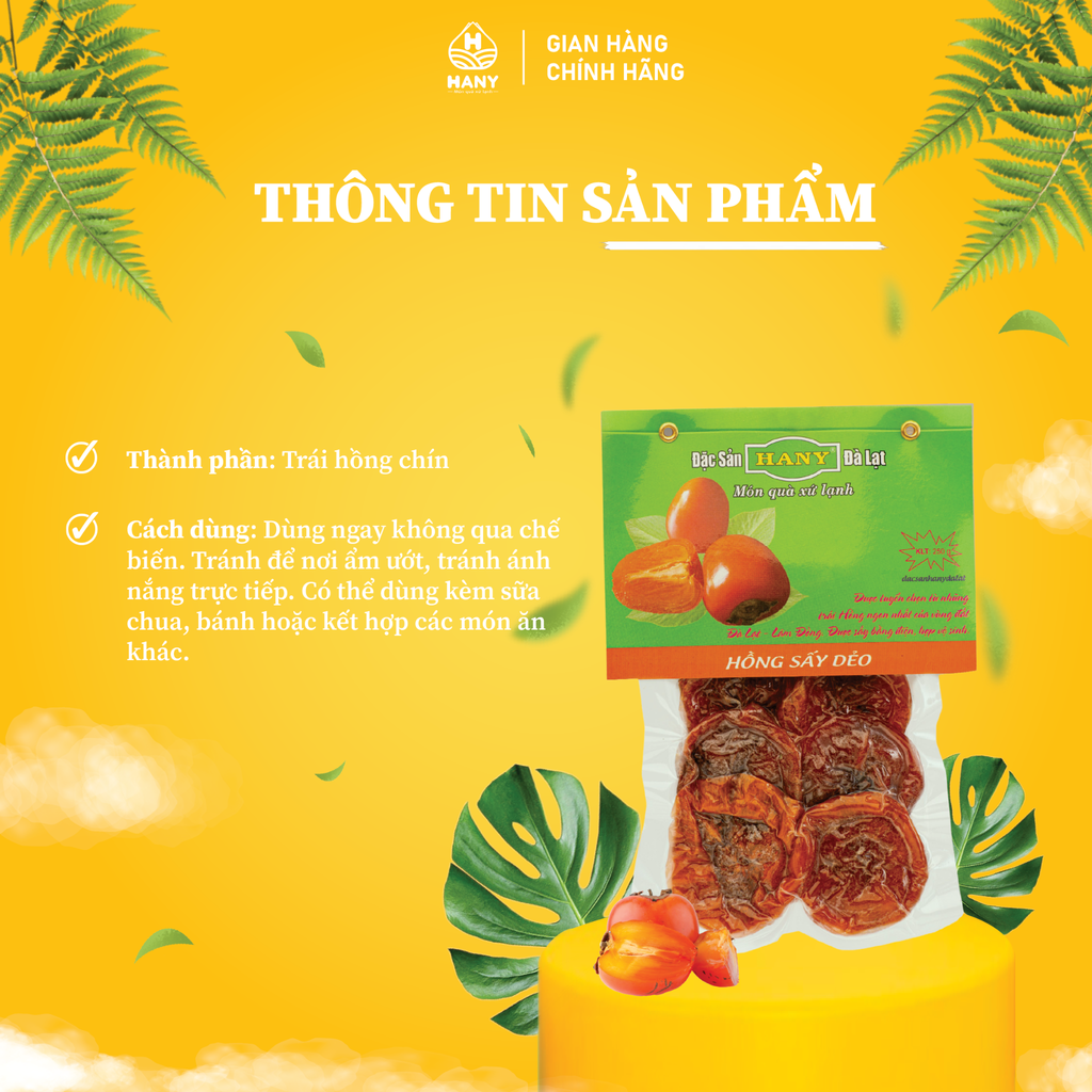 Hồng sấy dẻo nguyên trái