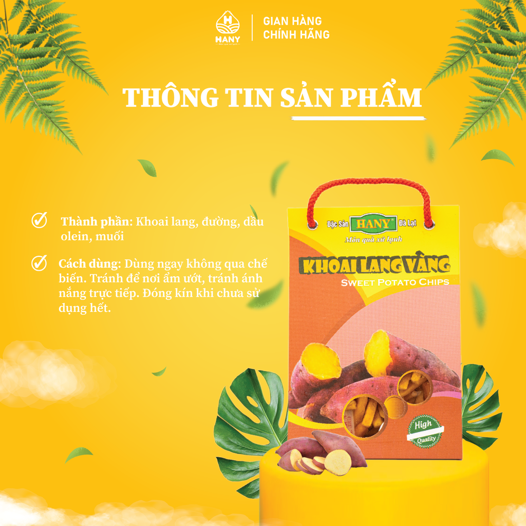 Khoai lang sấy giòn HANY - Khoai sấy bịch 200g