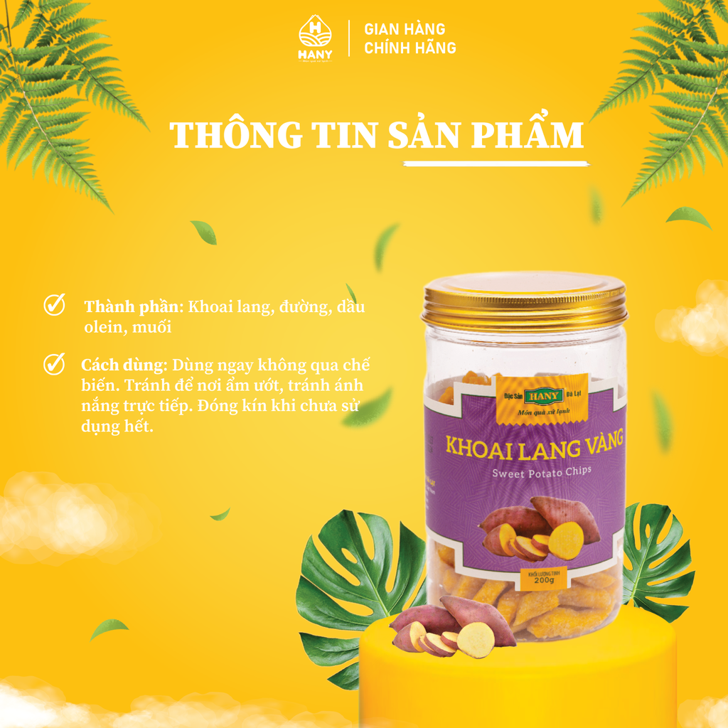 Khoai lang sấy giòn HANY - Khoai sấy hủ 200g