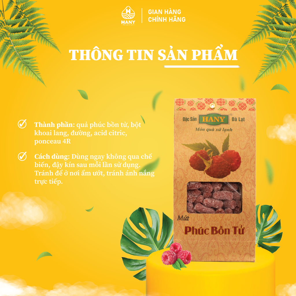 Mứt Phúc Bồn tử gói giấy 200g