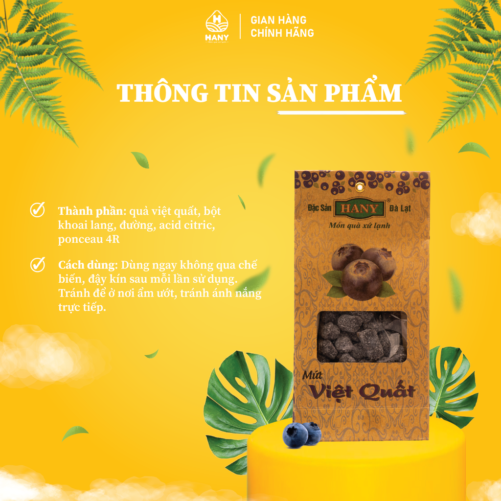 Mứt Việt Quất gói giấy 200g