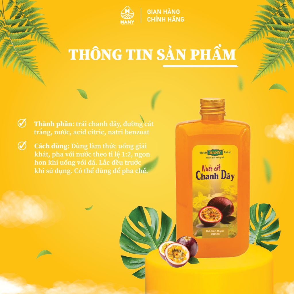 Nước cốt chanh dây HANY 300ml