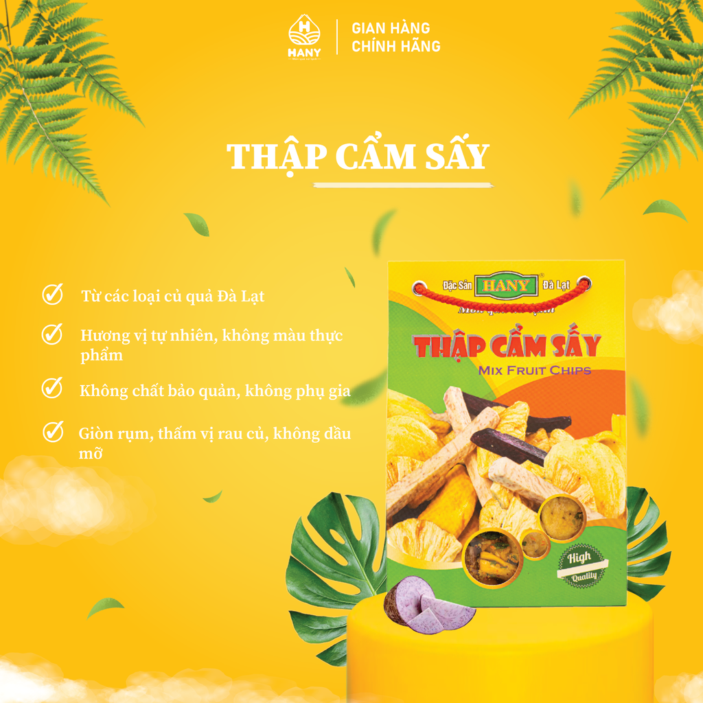 Thập cẩm sấy HANY - Rau củ quả sấy giòn bịch 200g