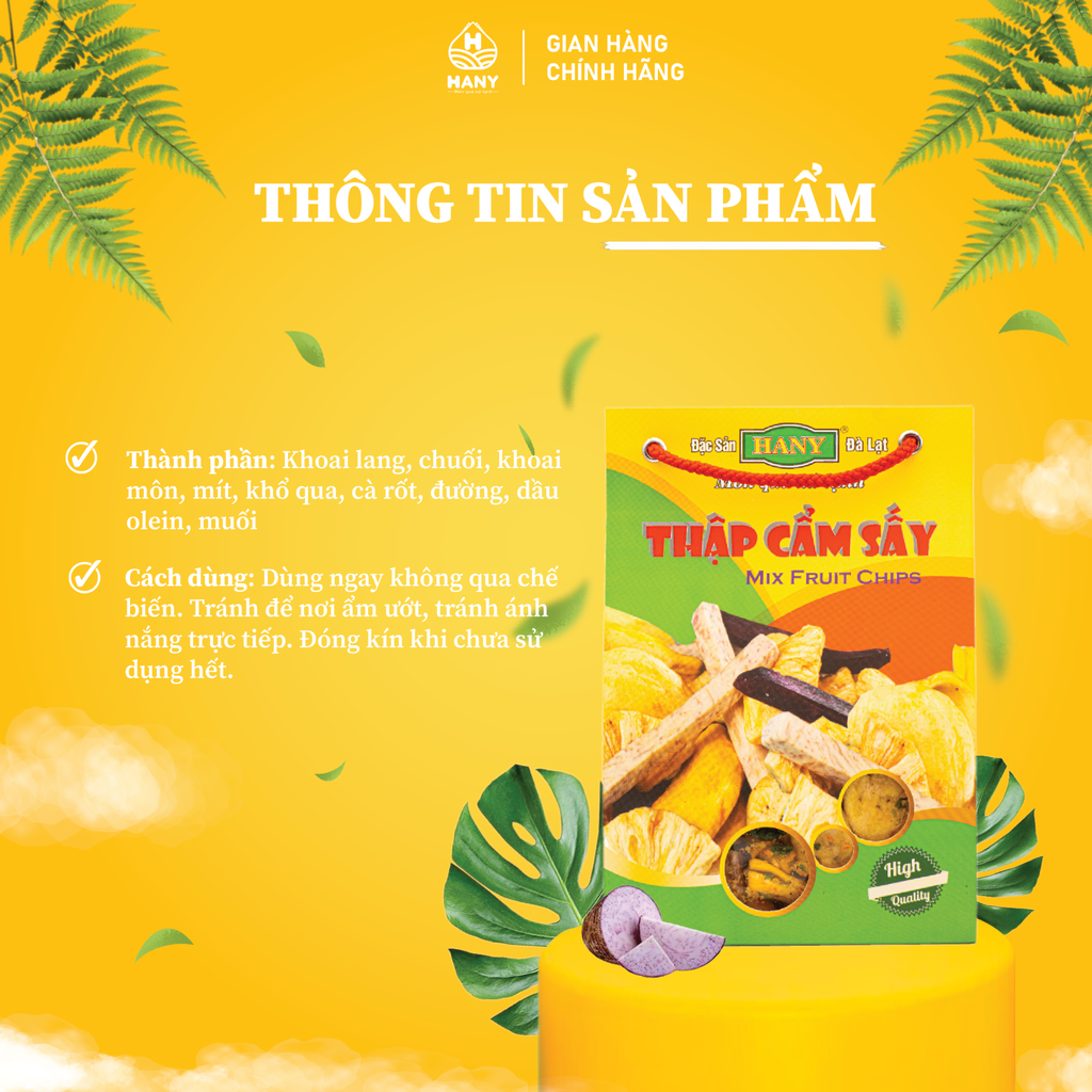 Thập cẩm sấy HANY - Rau củ quả sấy giòn bịch 200g