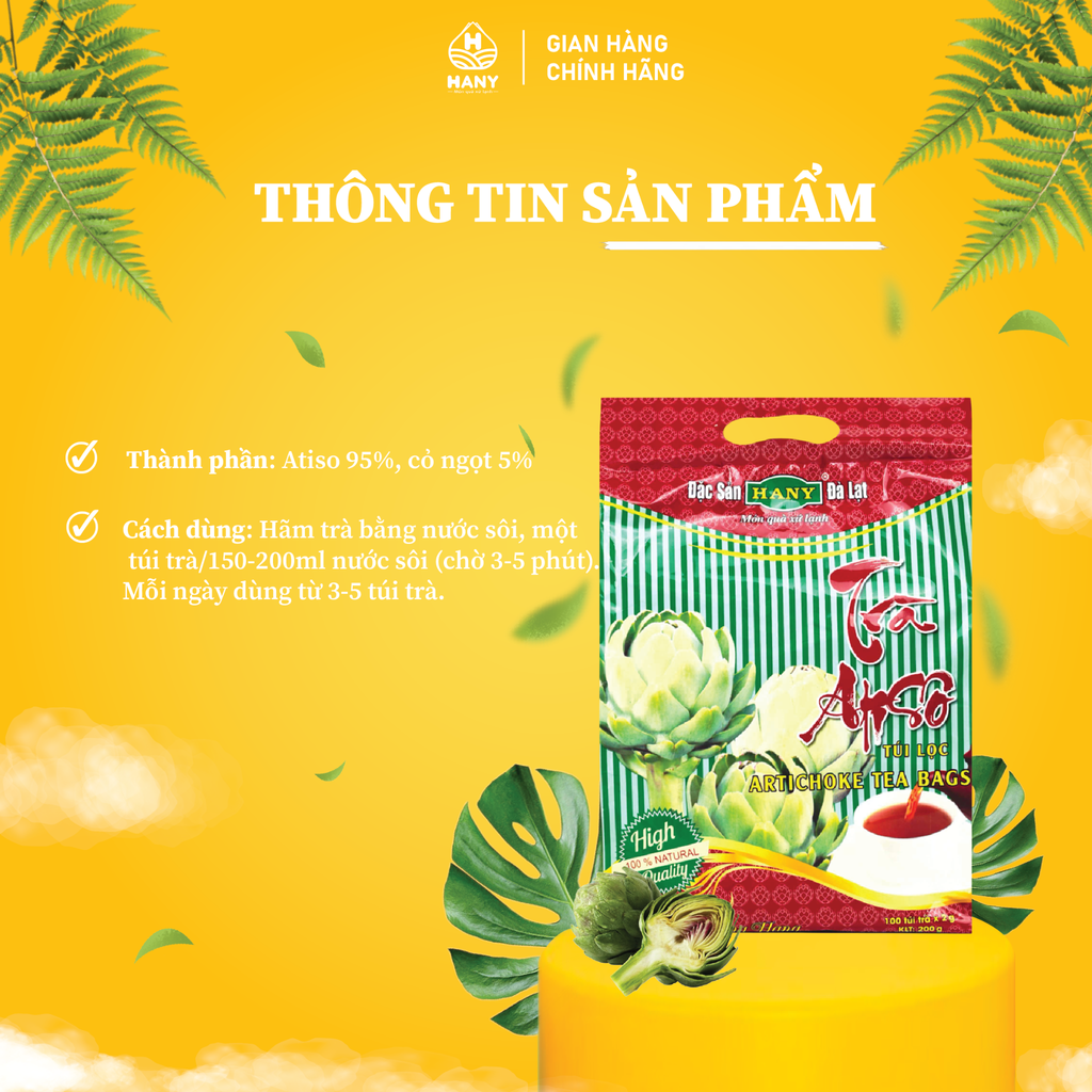 Trà Atiso túi lọc 100 Túi Lọc