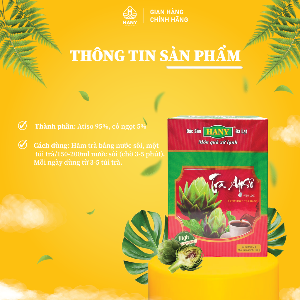 Trà Atiso túi lọc 50 Túi Lọc