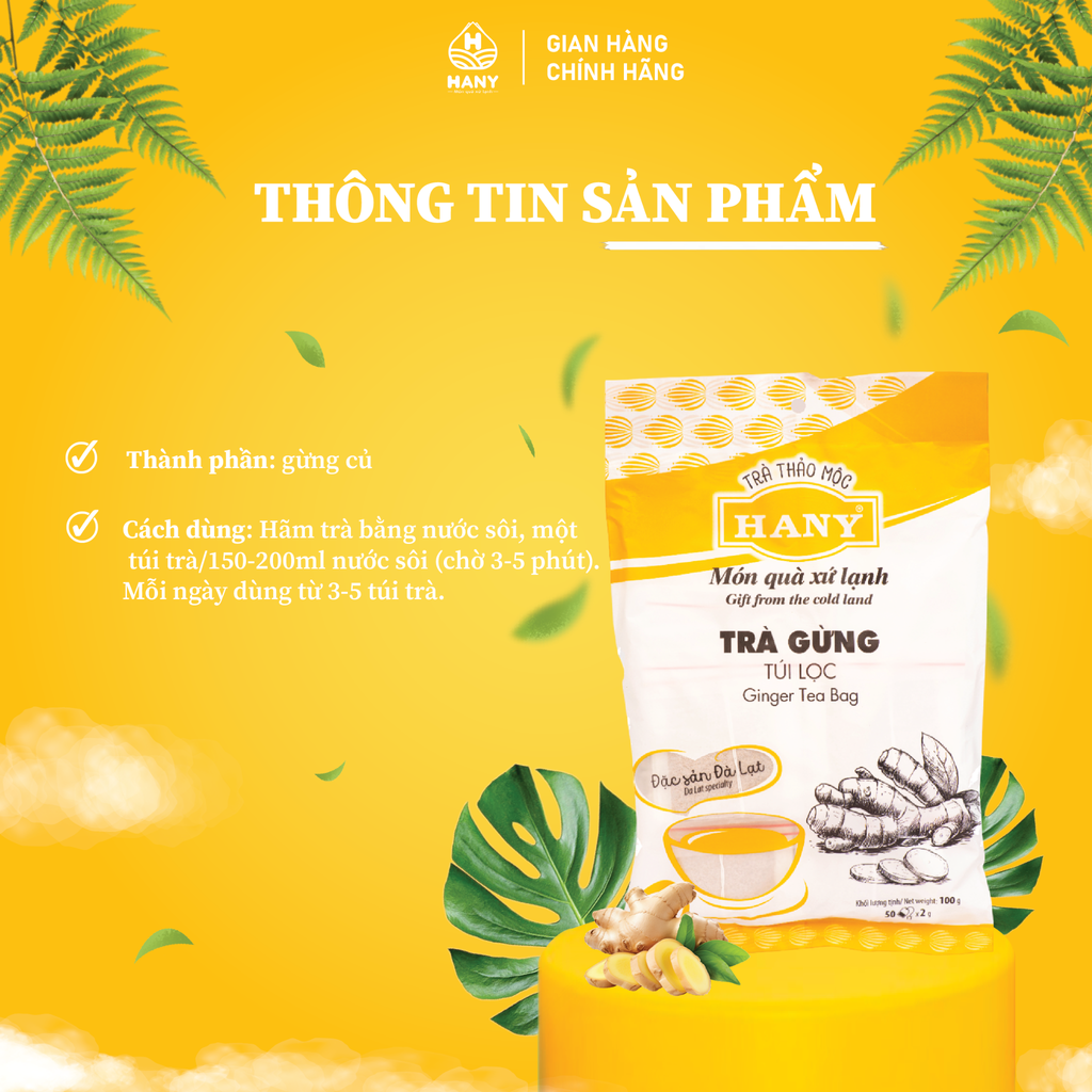 Trà Gừng 50 túi lọc